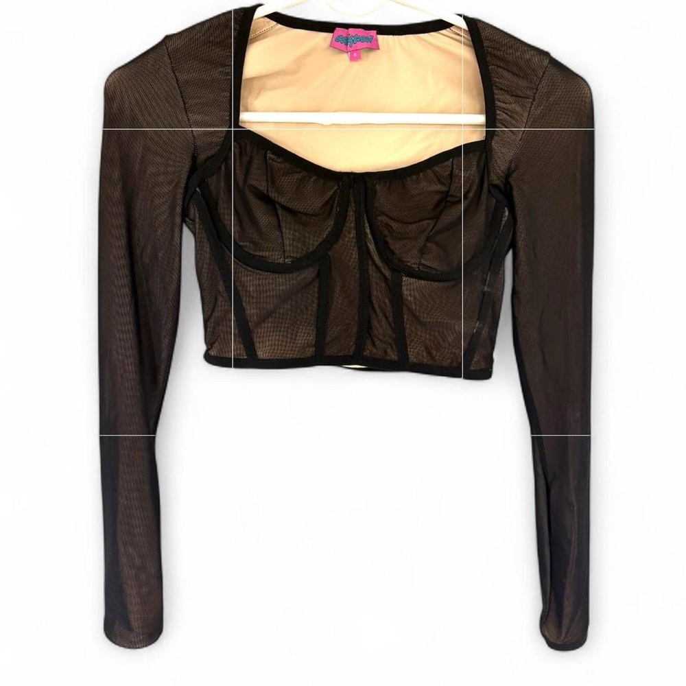 Corset Long Sleeve Crop Top